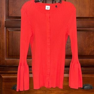 Beautiful Cabi Coral Cardigan w/ Trumpet sleeves!